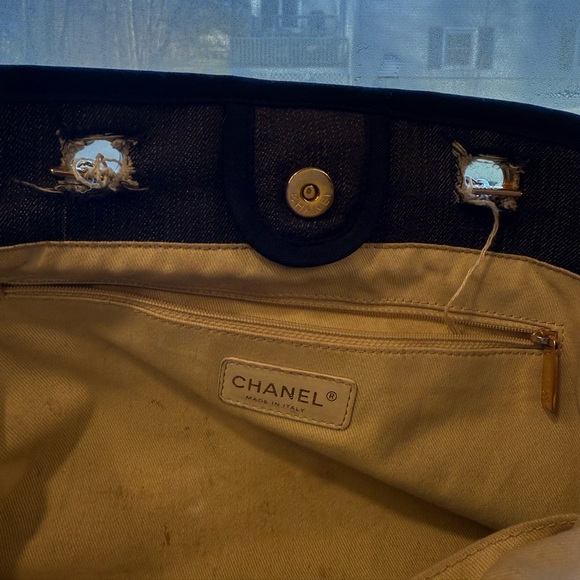 Chanel Small Canvas Deauville Tote - Picture 3 of 9